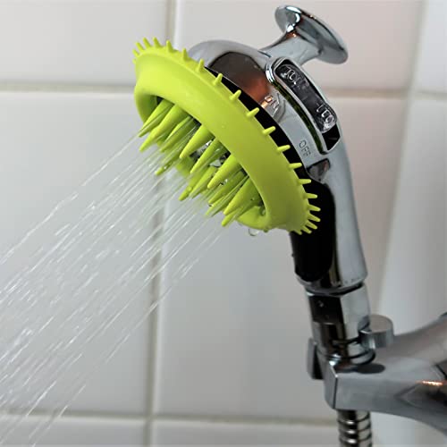 Chrome Handheld Shower Head with Dog Brush