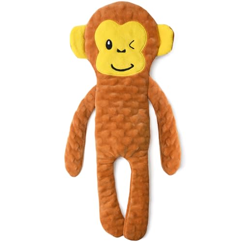 No Stuffing Dog Toys Squeaky for Large Dogs (For Small Breed / 1 Pack - Monkey)