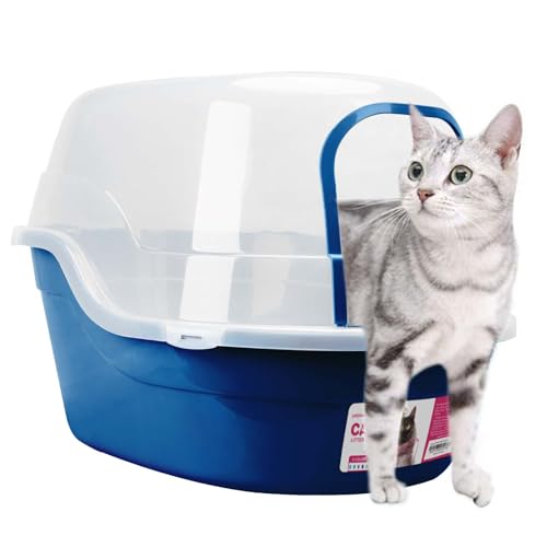 Covered Litter Box (Navy Blue)