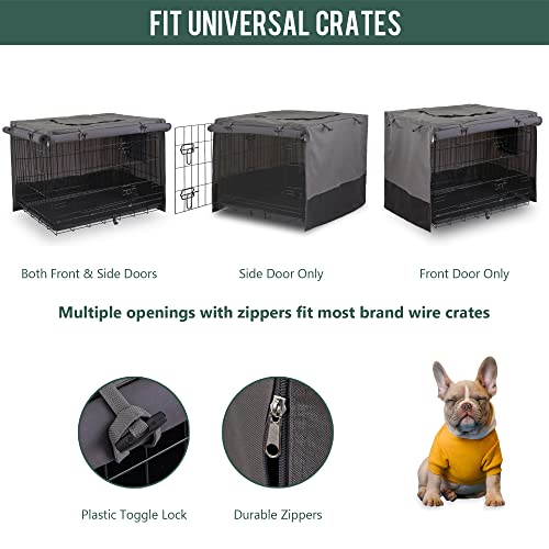 36" 600D Canvas Privacy Dog Crate Cover (37.0"L x 24.0"W x 25.0"H)