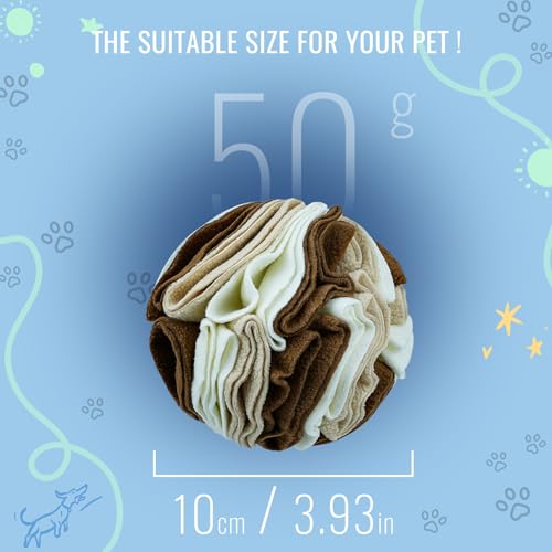 Pet Snuffle Ball (Milk tea brown / 10cm)
