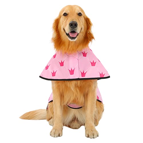 Dog Raincoat with Hood & Leash Hole S (X-Large / Princess)