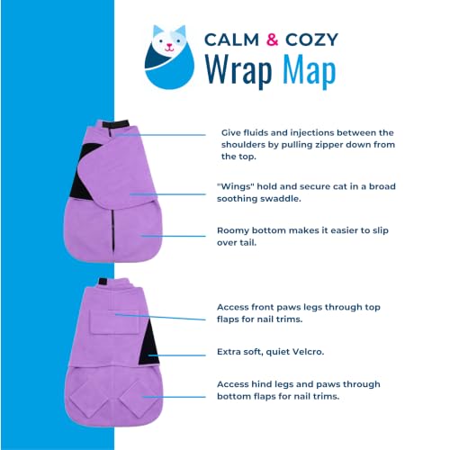 Calm & Cozy® Cat Swaddle Wrap for Large Cats (Large / Turquoise)