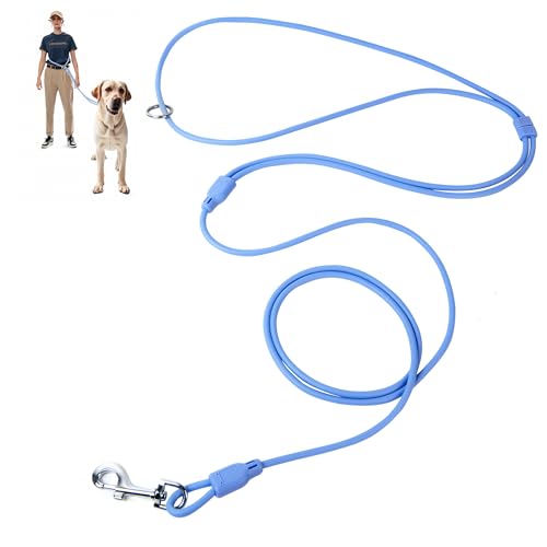 Waterproof Hands Free Dog Leash for Small Dogs (Light Blue / S/M(8ft-1/4in))