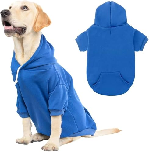 Dog Hoodie for Large Medium Small Dogs (Blue / X-Large)