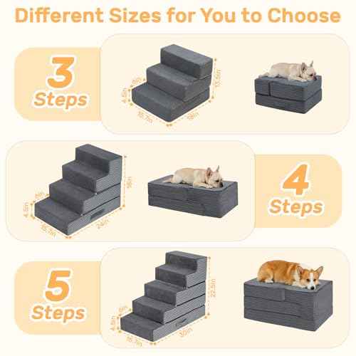 Dog Stairs for Small Dogs (15.7 X 18 X 13.5 In)