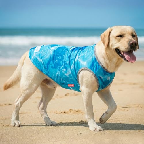 2Pack Dog Shirt for Large Dogs Soft Breathable T (XXX-Large (55-75lbs) / 1# Polar bear+Ice)