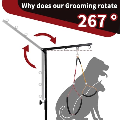 Dog Grooming Table Arm with Hammock (Black)