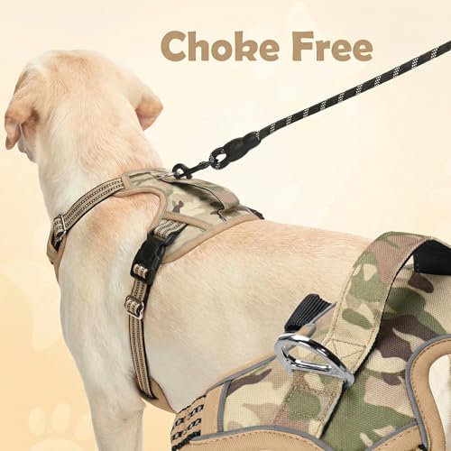 Dog Harness No Pull (Camo Brown / X-Large)
