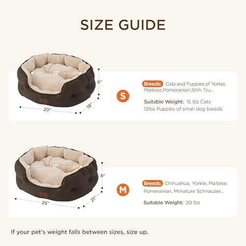 Self Warming Cat Bed (20"L x 19"W x 6"Th / Self Warming Brown)