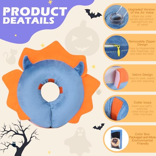Inflatable Recovery Dog Collar (Blue Demon / Medium + (Neck:11''-13''))