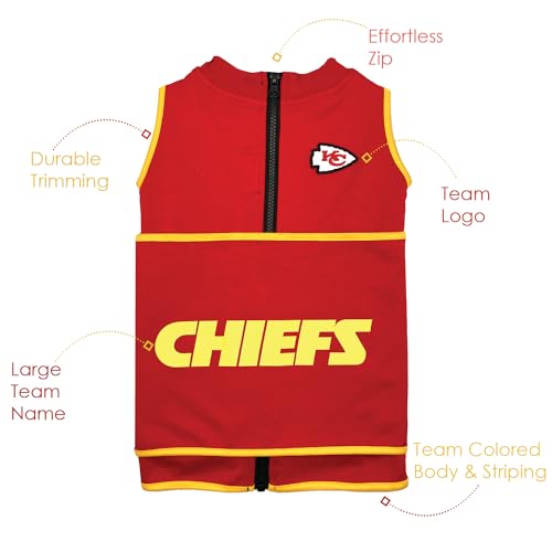 NFL Kansas City Chiefs Dog Anxiety Shirt Calming Soothing Solution Vest (Kansas City Chiefs / Medium)