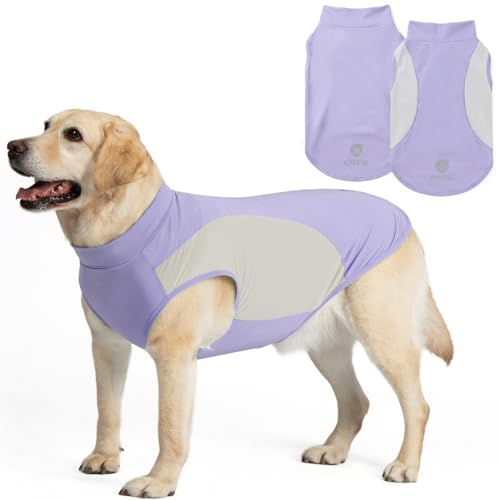 2Pack Dog Cooling Shirt with UPF 50+ UV Protection (XXX-Large (55-75lbs) / Purple)