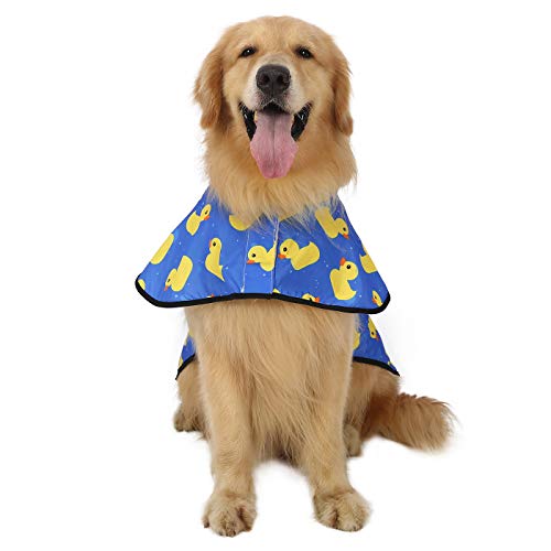 Dog Raincoat with Hood & Leash Hole S (X-Large / A. Ducks)