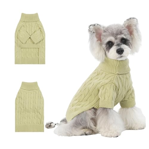 Small Medium Dog Sweater (Light Green / Medium)