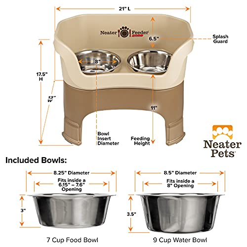 Neater Feeder Deluxe Mess (Large + Standard Bowl / Cappuccino)
