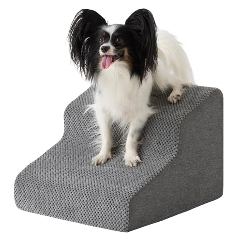 Dog Stairs for Small Dogs 11.5’’ H (Grey / Standard 15.5''x15''x11.5'')