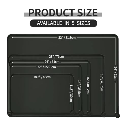 Silicone Pet Feeding Mat (Charcoal / 18.5" x 11.5")