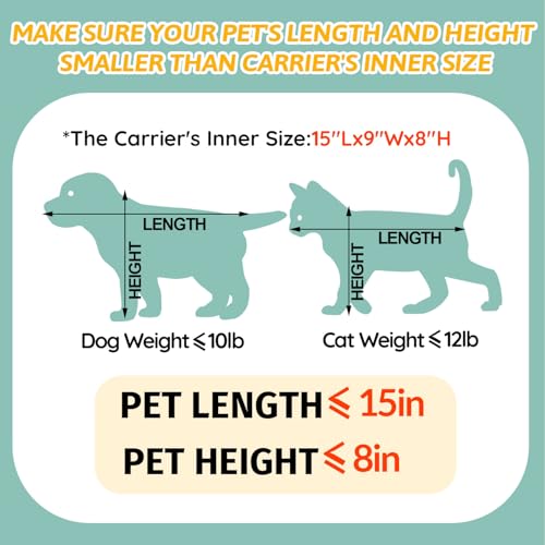 Small Pet Carrier 17" L x 11" W x 9.5" H Airline Approved (17.0"L x 11.0"W x 9.5"H / Grey)