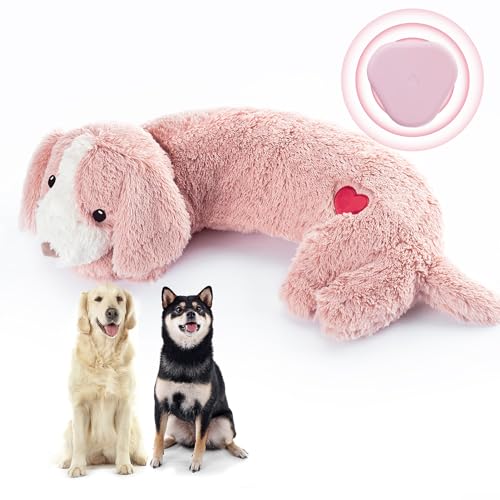 Heartbeat Toy Puppy Heartbeat Stuffed Toy for Dog Calming Aid (Pink)