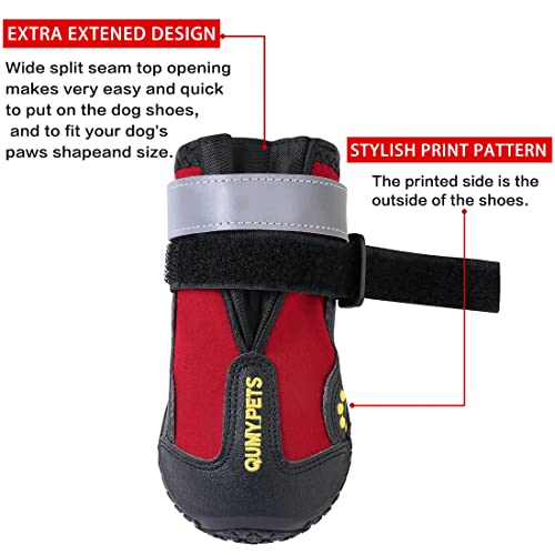 Dog Shoes for Hot Pavement (Size 5: 2.4''x2.8''(W*L) (Pack of 4))