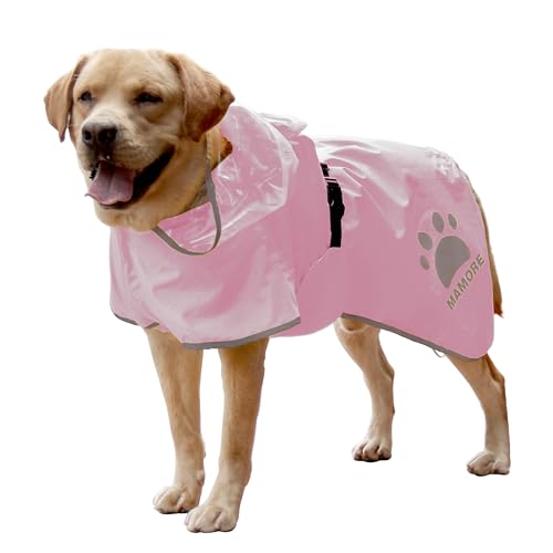 Dog Raincoat Waterproof (Pink / 3X-Large(77-94lb))