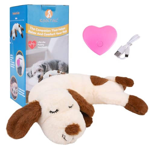 Heartbeat Puppy Toy for Dogs (cream-coloured)