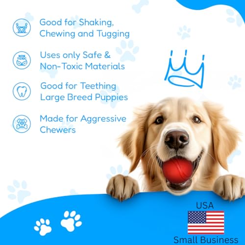 XL Dog Rope Toys for Aggressive CHEWERS (red, white, blue, orange / 4 Piece Set)
