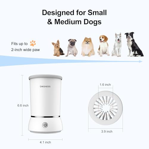 Automatic Dog Paw Cleaner Cup Paw Washer for Small & Medium Dogs (White / Small & Medium Dogs)