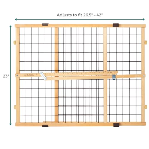 Wire Mesh Dog Gate (26.5"-42" Wide, 23" Tall)