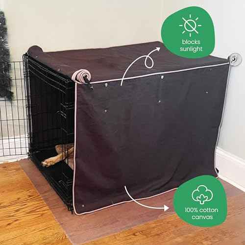 Dark Brown Dog Crate Cover (Landslide / 42.0"L x 28.0"W x 31.0"H)