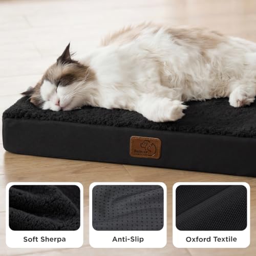 Small Dog Bed (24"L x 16"W x 3"Th / Black)