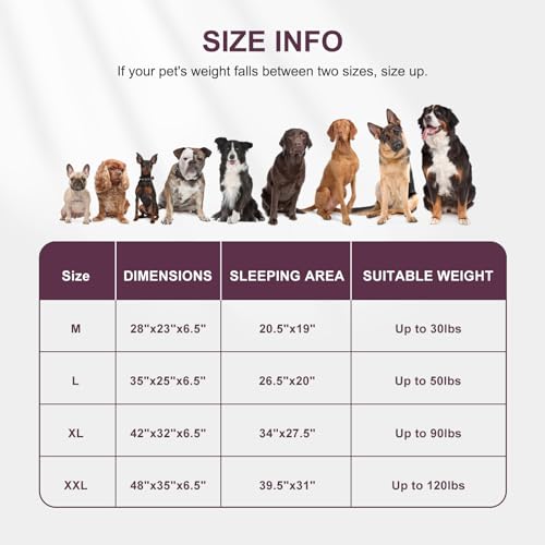 Orthopedic Supportive Extra Large Dog Bed (48.0''l x 35.0''w x 6.5''th / Pink)