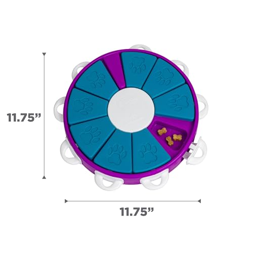 Nina Ottosson Dog Twister Dog Toy Treat Puzzle (Dog Twister (Purple, Blue) / 1 Count (Pack of 1))
