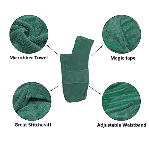 Pineapple Grid Fast Drying Super Absorbent Dog Cat Bath Robe Towel (Medium / Green(Pineapple grid))