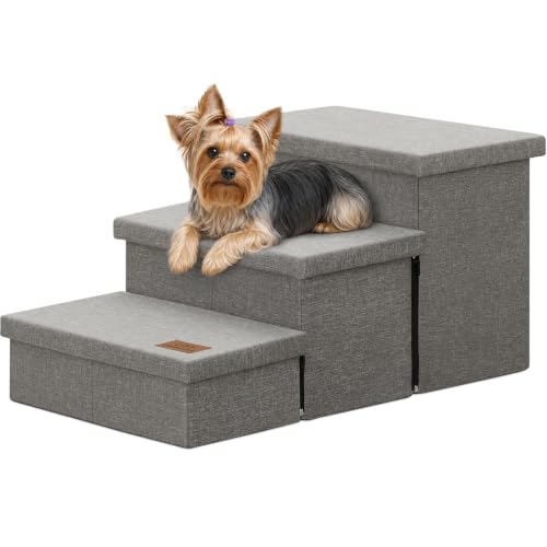 Dog Stairs with Storage (Grey Small no Condo / 3)