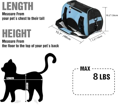 Cat Carrier Soft (Small-Blue)