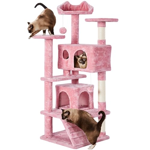 54in Cat Tree Tower (Pink / 54in)
