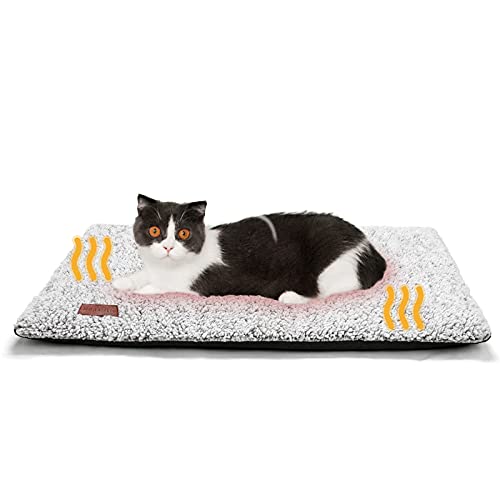 Self Warming Cat Bed Self Heating Cat Dog Mat Pet Pad Extra Warm (24.0"L x 18.0"W x 1.0"Th / A-Light Gray)