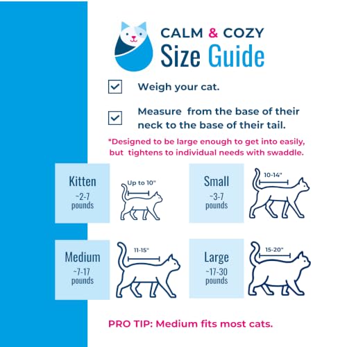 Calm & Cozy® Cat Swaddle Wrap for Anxiety & Handling (Medium / Lavender)