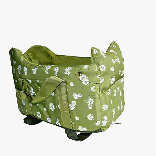 Center Console Dog Car Seat Safe Travel for Small Dogs Under 15 lbs (Light Green)