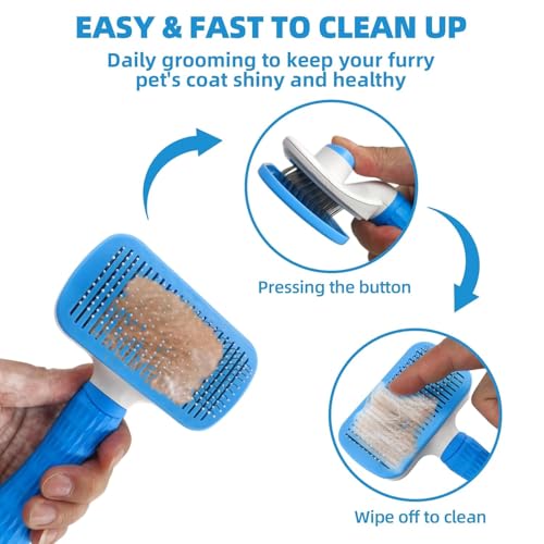 Dog Brush for Shedding (9-Blue)