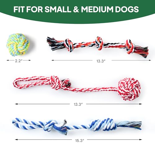 Dog Rope Toy 4 Pack (Red / Mini/Small)