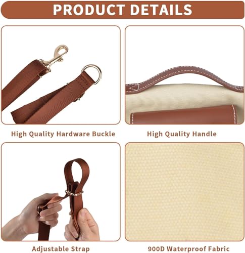 Dog Lift Harness Dog Carrier Sling for Small Dogs & Cats (Medium(8-13 LBS) / 1.0 White)