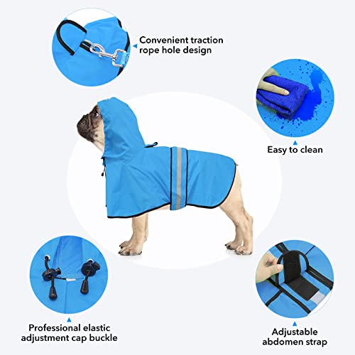 Reflective Dog Rain Coat (Blue / X-Large)