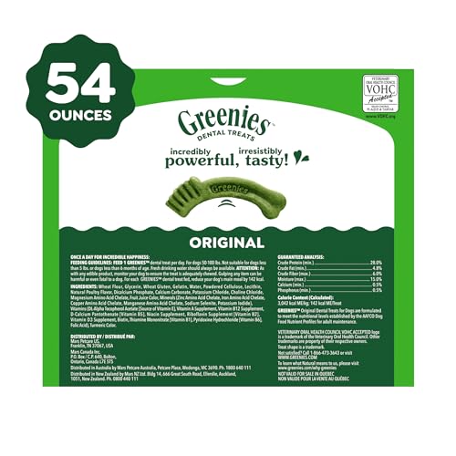 Large Natural Dental Dog Treats (34 Count (Pack of 1))