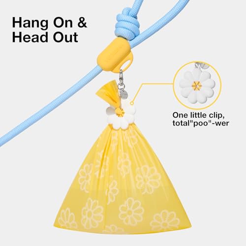Hands Free Dog Leash (Daisy Blue)