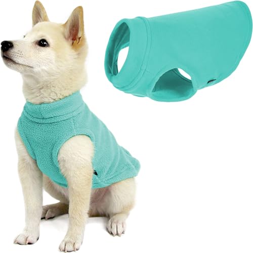 Stretch Fleece Vest Dog Sweater (Medium Length (11.5") / Mint)