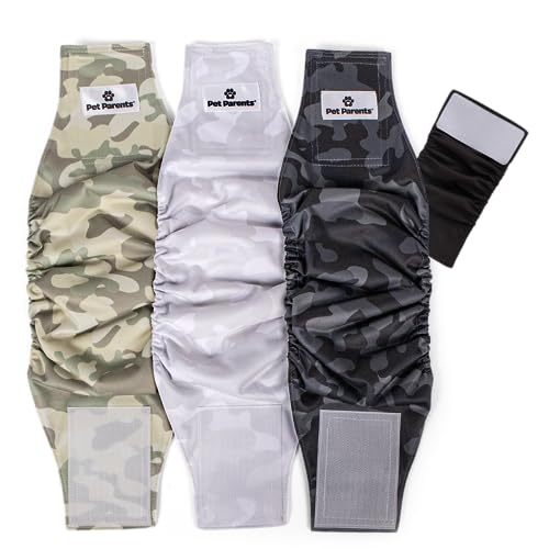 Washable Belly Bands for Male Dogs (Medium (16-20") / Camo)