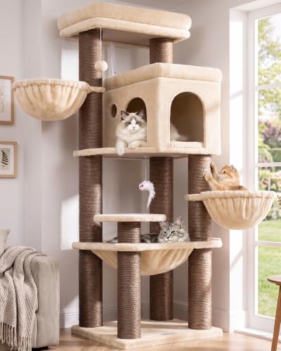 Cat Tree Tower with 12 Extra (Beige / XL)
